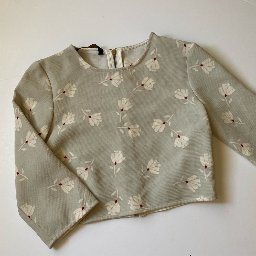 Zara retro floral crop top XS - Picture 2 of 5